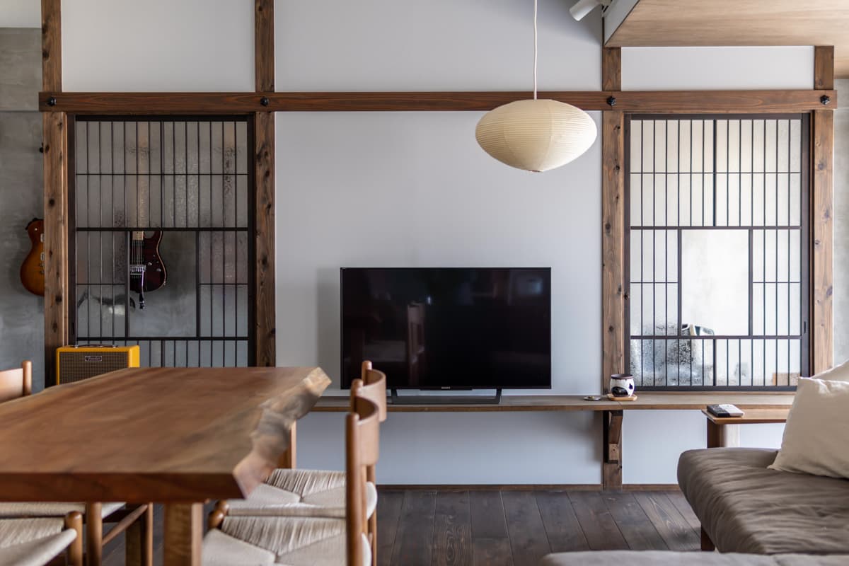 中古マンションのリノベーション後の土間が廻る住まい