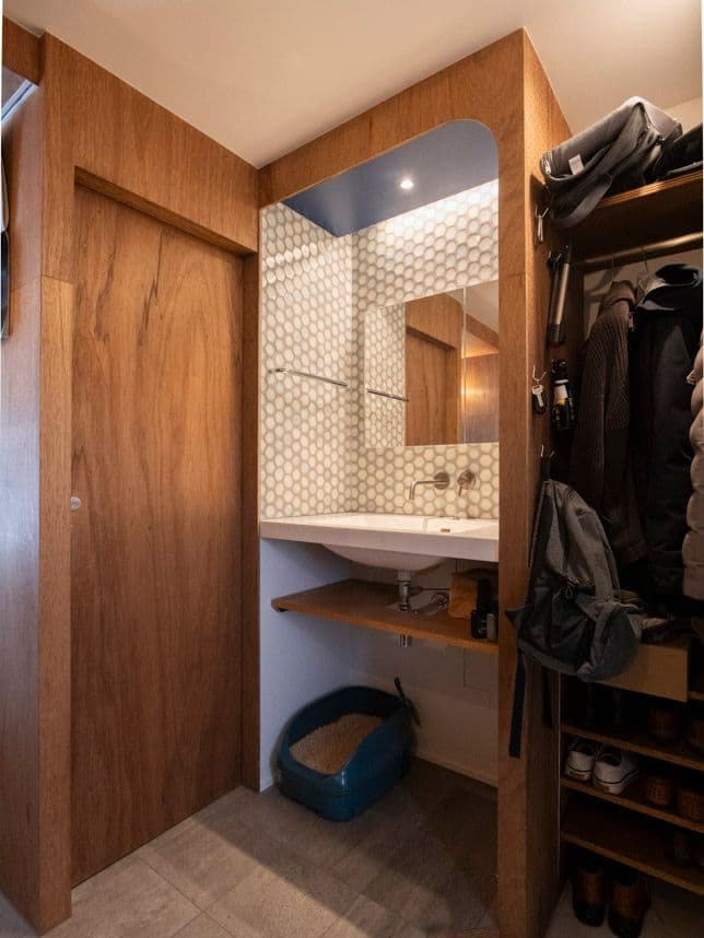 中古マンションのリノベーション後の洗面台