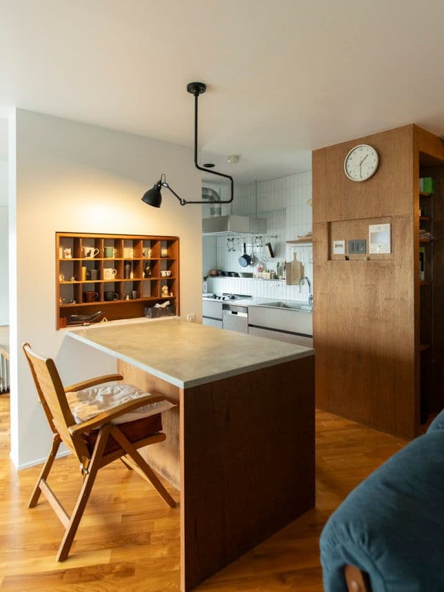 中古マンションのリノベーション後のダイニングとキッチン